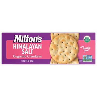 Milton's Craft Bakers Himalayan Salt Organic Gourmet Crackers - 6 Oz