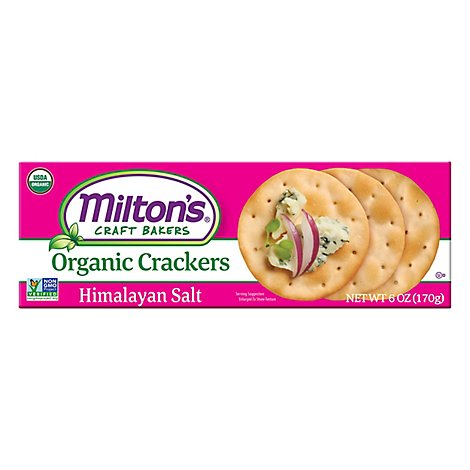 Milton's Craft Bakers Himalayan Salt Organic Gourmet Crackers - 6 Oz