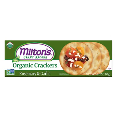 Milton's Craft Bakers Rosemary & Garlic Organic Gourmet Crackers - 6 Oz