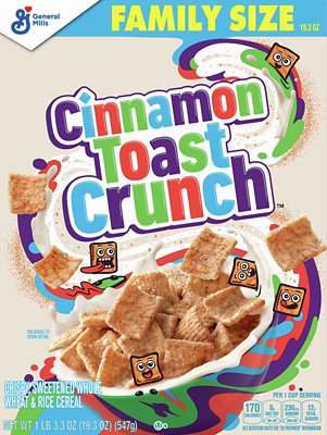 Cinnamon Toast Crunch Cereal Family Size Box - 19.3 Oz