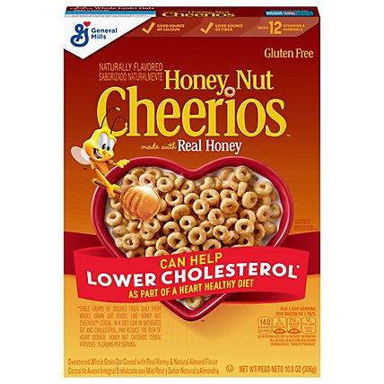 Cheerios Honey Nut Cereal Whole Grain Oat Sweetened Real Honey - 10.8 Oz - Image 3