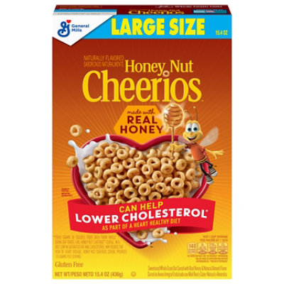 Cheerios Honey Nut Cereal Whole Grain Oat Sweetened Real Honey - 15.4 Oz - Image 3