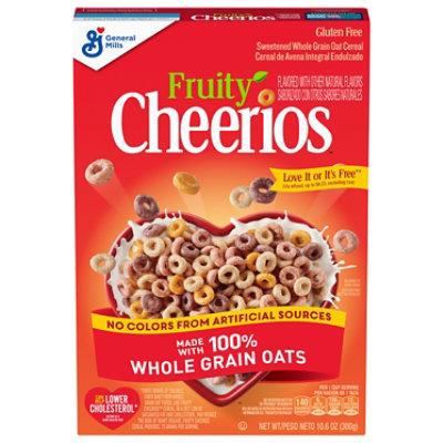 Cheerios Cereal Whole Grain Oats Fruity Box - 10.6 Oz