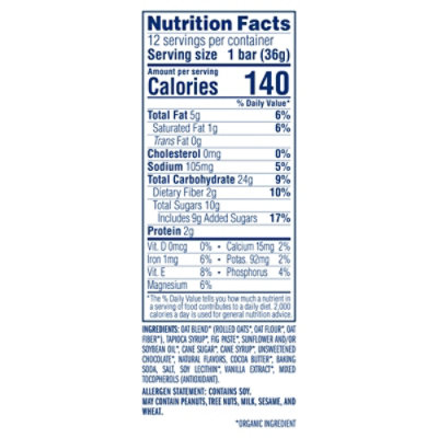 CLIF Kid Zbar Chocolate Chip Organic Snack Bars - 12 Count - Image 4