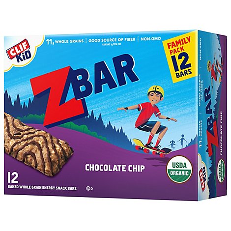 CLIF Kid ZBar Organic Chocolate Chip Box - 12-1.27 Oz