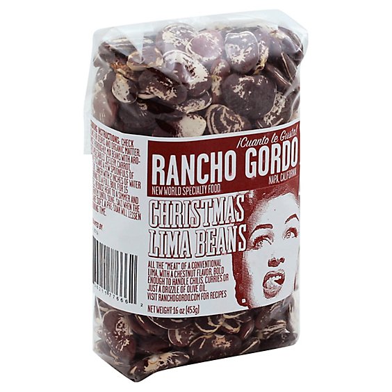 Rancho Gordo Christmas Lima Beans - 16 Oz
