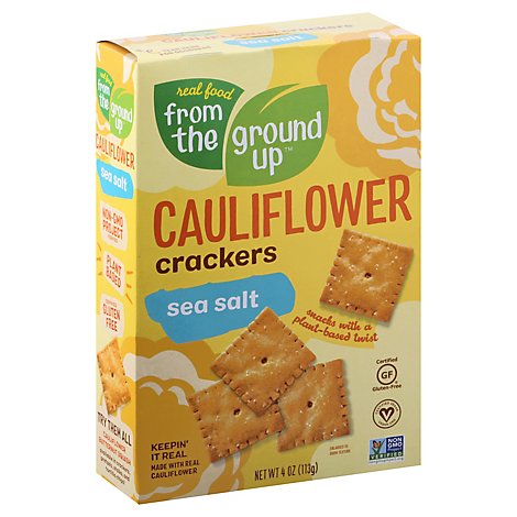 Earthly T Crackers Cauliflwr Seaslt - 4 Oz