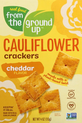 Earthly T Crackers Cauliflwr Cheddr - 4 Oz - Image 2