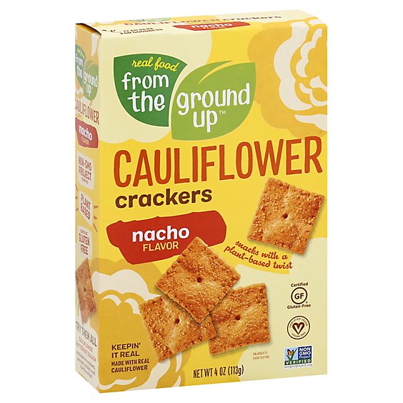 Earthly T Crackers Cauliflowr Nacho - 4 Oz