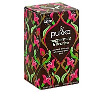 Pukka Herbal Tea Organic Peppermint & Licorice Box - 20 Count