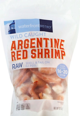 Waterfront BISTRO Shrimp Argentine Red Raw Wild Caught Shell & Tail On ...