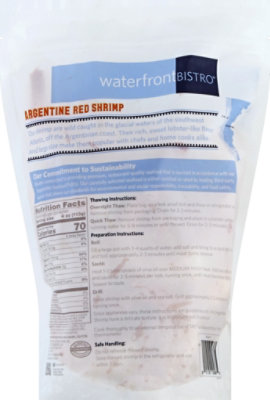 waterfront BISTRO Shrimp Argentine Red Raw Wild Caught Shell & Tail On 13 To 15 Count - 32 Oz - Image 3