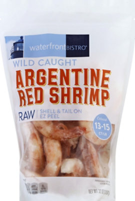 waterfront BISTRO Shrimp Argentine Red Raw Wild Caught Shell & Tail On 13 To 15 Count - 32 Oz - Image 2