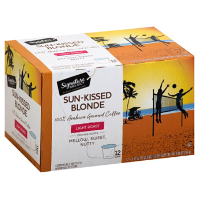 Signature SELECT Coffee Pods Light Roast Sun Kissed Blonde Box - 12-0.42 Oz