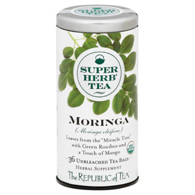 The Republic of Tea SuperHerb Tea Bags Moringa - 36 Count - Image 1