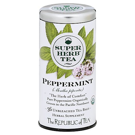 The Republic of Tea SuperHerb Tea Bags Peppermint - 36 Count