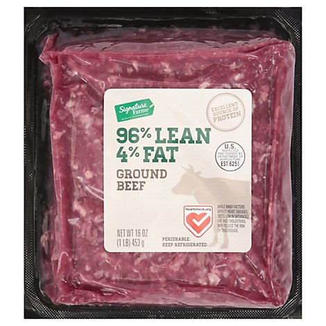 Meat Counter Beef Ground Beef 96% Lean 4% Fat Brick - Lb