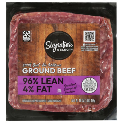 Meat Counter Beef Ground Beef 96% Lean 4% Fat Brick - Lb