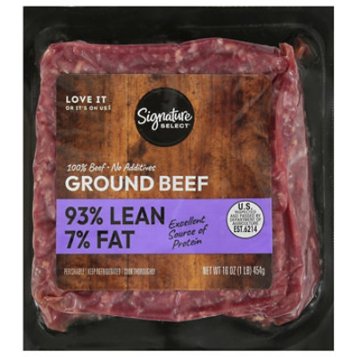 Signature Farms Ground Beef 93% Lean 7% Fat Prepacked - 1 Lb - Image 4