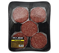 Meat Counter Ground Beef Hamburger Patties 80% Lean 20% Fat Angus - 2 Lb.