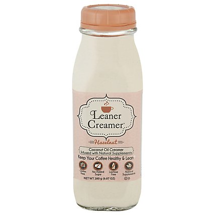 Leaner Creamer Coffee Creamer Hazelnut Bottle - 9.87 Oz - Image 1