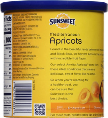 Sunsweet Apricots Canister - 16 Oz - Image 5