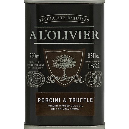 A LOlivier Olive Oil Extra Virgin Infused Porcini & Truffle Can - 8.3 Fl. Oz. - Image 2