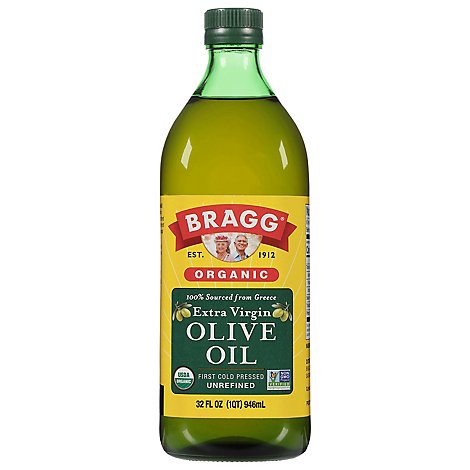 Bragg Organic Olive Oil Extra Virgin Bottle - 32 Fl. Oz.