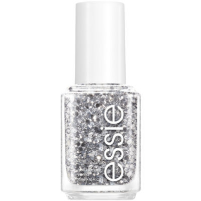 essie luxeffects salon-quality nail polish vegan silver sparkle Set In Stones - 0.46 Fl. Oz. - Image 3