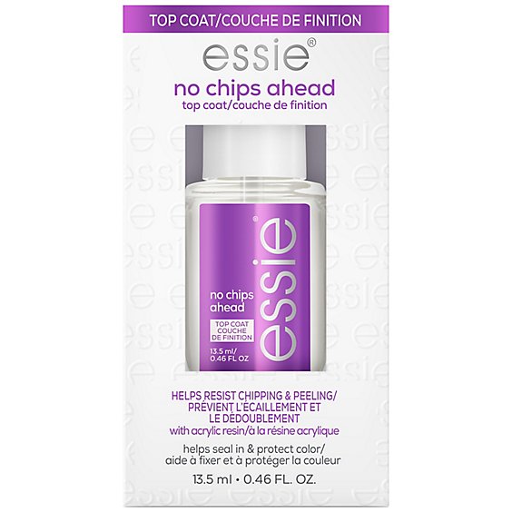 Essie Nail Care 8 Free Vegan No Chips Ahead Clear Top Coat - 0.46 Oz