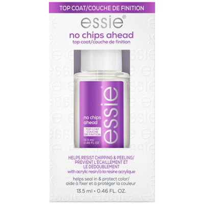 Essie Nail Care 8 Free Vegan No Chips Ahead Clear Top Coat - 0.46 Oz