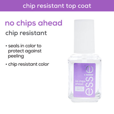 essie salon quality nail care vegan clear top coat No Chips Ahead - 0.46 Fl. Oz. - Image 4