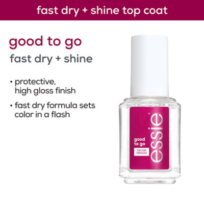 Essie Nail Care 8 Free Vegan Good To Go Clear Top Coat - 0.46 Oz - Image 3