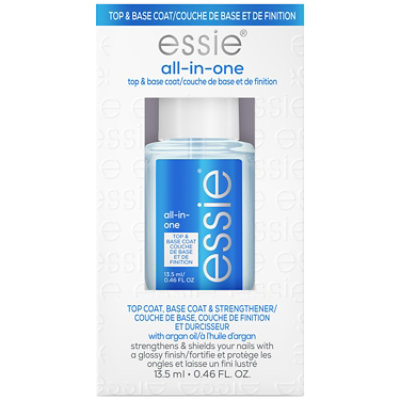 essie nail care vegan clear base coat and top coat All In One - 0.46 Fl. Oz. - Image 1