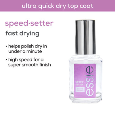 essie nail care vegan clear top coat quick dry Speed Setter - 0.46 Fl. Oz. - Image 4