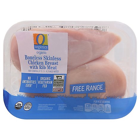 O Organics Organic Chicken Breasts Boneless Skinless Air Chilled - 1.25 LB