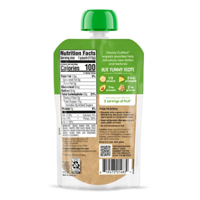 Happy Baby Organics Stage 2 Meals Bananas Pineapple Avocado Granola Pouch - 4 Oz - Image 2