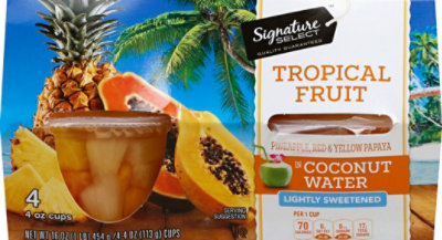 Signature SELECT Fruit Cups Tropical In Coconut Water - 4-4 Oz - Image 2