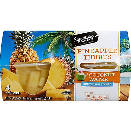 Signature SELECT Fruit Cups Pineapple In Coconut Water - 4-4 Oz - Image 2