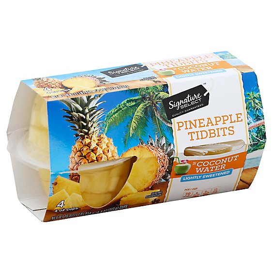 Signature SELECT Fruit Cups Pineapple In Coconut Water - 4-4 Oz