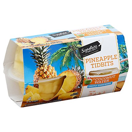 Signature SELECT Fruit Cups Pineapple In Coconut Water - 4-4 Oz - Image 1