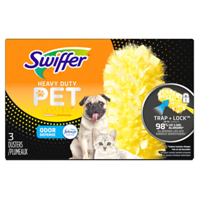 Swiffer PET Dusters Refills Heavy Duty With Febreze Odor Defense - 3 Count