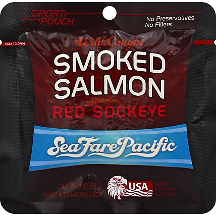 Sea Fare Pacific Sockeye Salmon Smoked - 3 Oz - Image 2