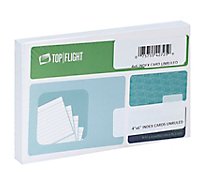 Top Flight Index Cards 4 Inch x 6 Inch Unruled - 100 Count