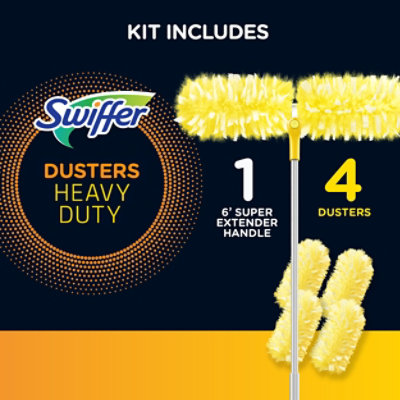 Swiffer Dusters Dusting Kit Heavy Duty Super Extendable Handle 1 Handle 4 Dusters - Each - Image 2