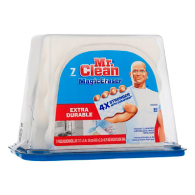 Miếng tẩy sạch Mr. Clean Magic Eraser Cleaning Pads Extra Durable With Durafoam chất liệu siêu bền mang đến khả năng tẩy sạch ấn tượng mà không gây ra sự hao mòn bề mặt. Sản phẩm được thiết kế cho các công việc lau chùi hàng ngày, giúp bạn loại bỏ mọi vết bẩn một cách nhanh chóng và hiệu quả. Hãy cùng xem hình ảnh sản phẩm để khám phá những khả năng đặc biệt của nó.