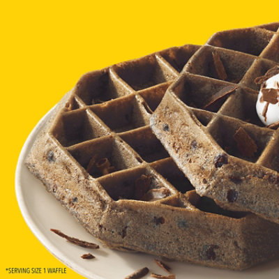 Eggo Thick and Fluffy Frozen Waffles Double Chocolatey Belgian Style 6 Count - 11.6 Oz - Image 2