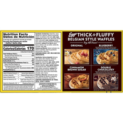 Eggo Thick and Fluffy Frozen Waffles Double Chocolatey Belgian Style 6 Count - 11.6 Oz - Image 6