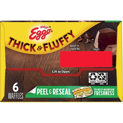 Eggo Thick and Fluffy Frozen Waffles Double Chocolatey Belgian Style 6 Count - 11.6 Oz - Image 7