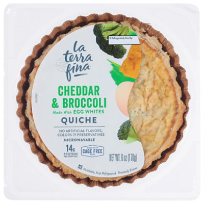 La Terra Fina Cheddar And Broccoli Quiche  - 6 Oz - Image 2
